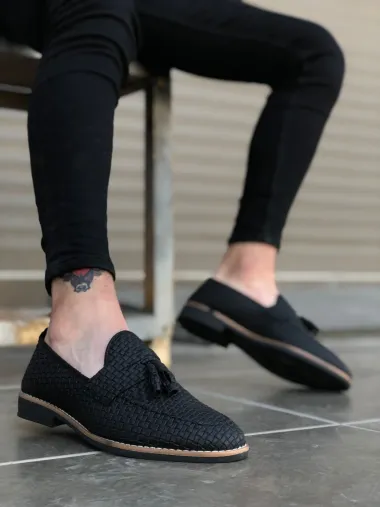 Mocasini barbati negri, tapla subtire, piele eco, comozi 12216 N2-3